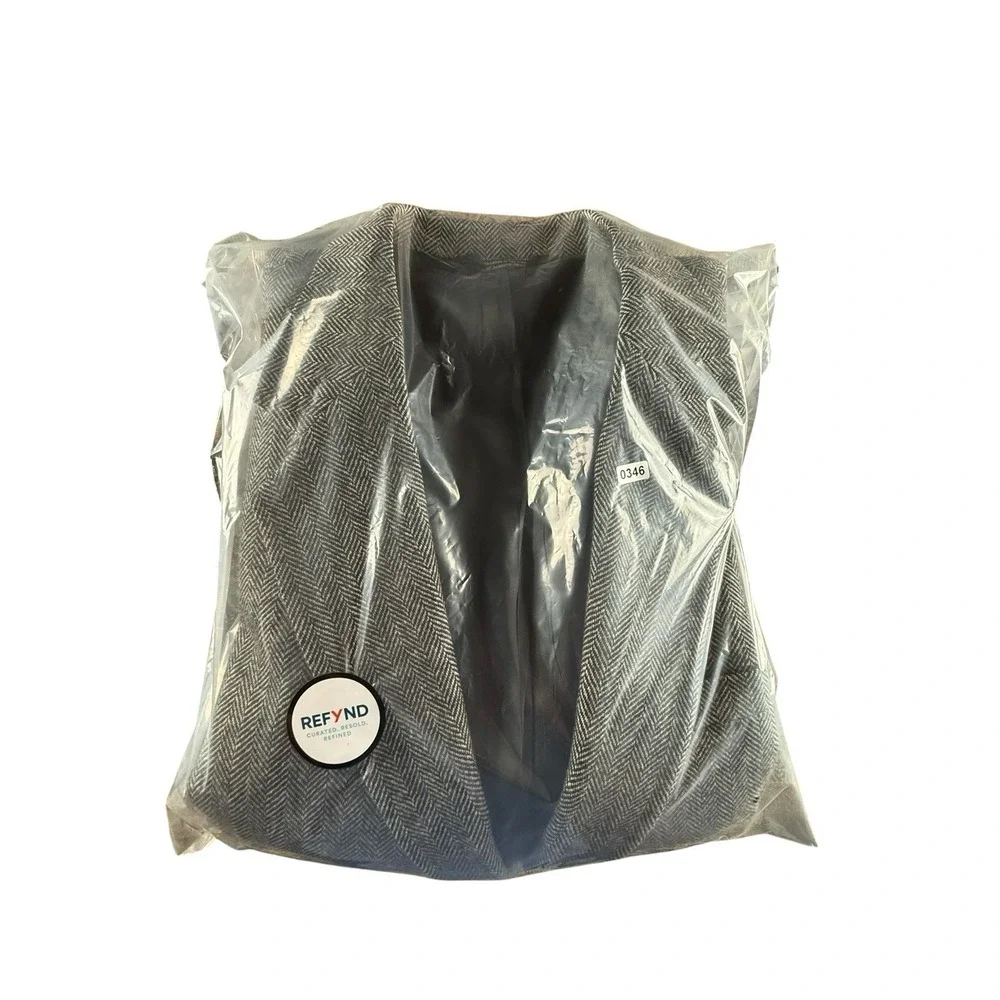 Brooks & Pike Herringbone‎ Blazer 44L Wool Nordstrom Gray USA Made